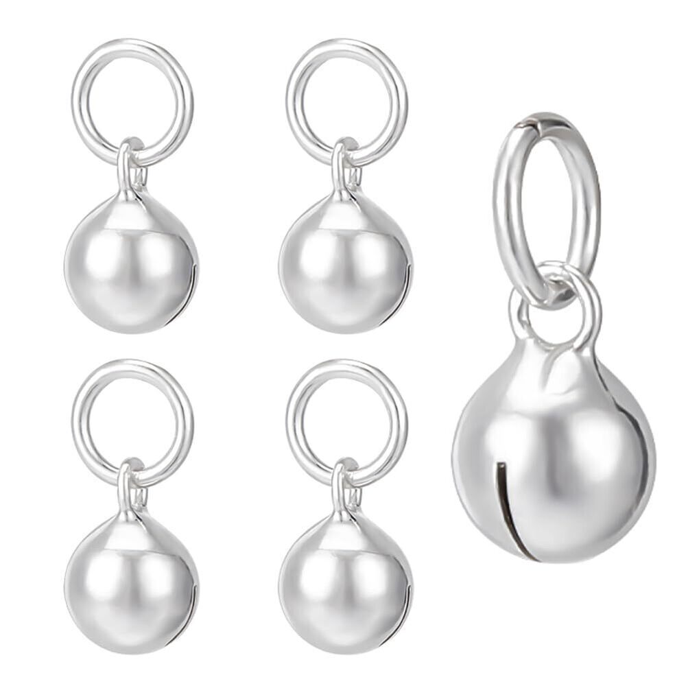 2269 5Pcs 925 Sterling Silver Bell Charms, Mini Bell Pendant Jewelry